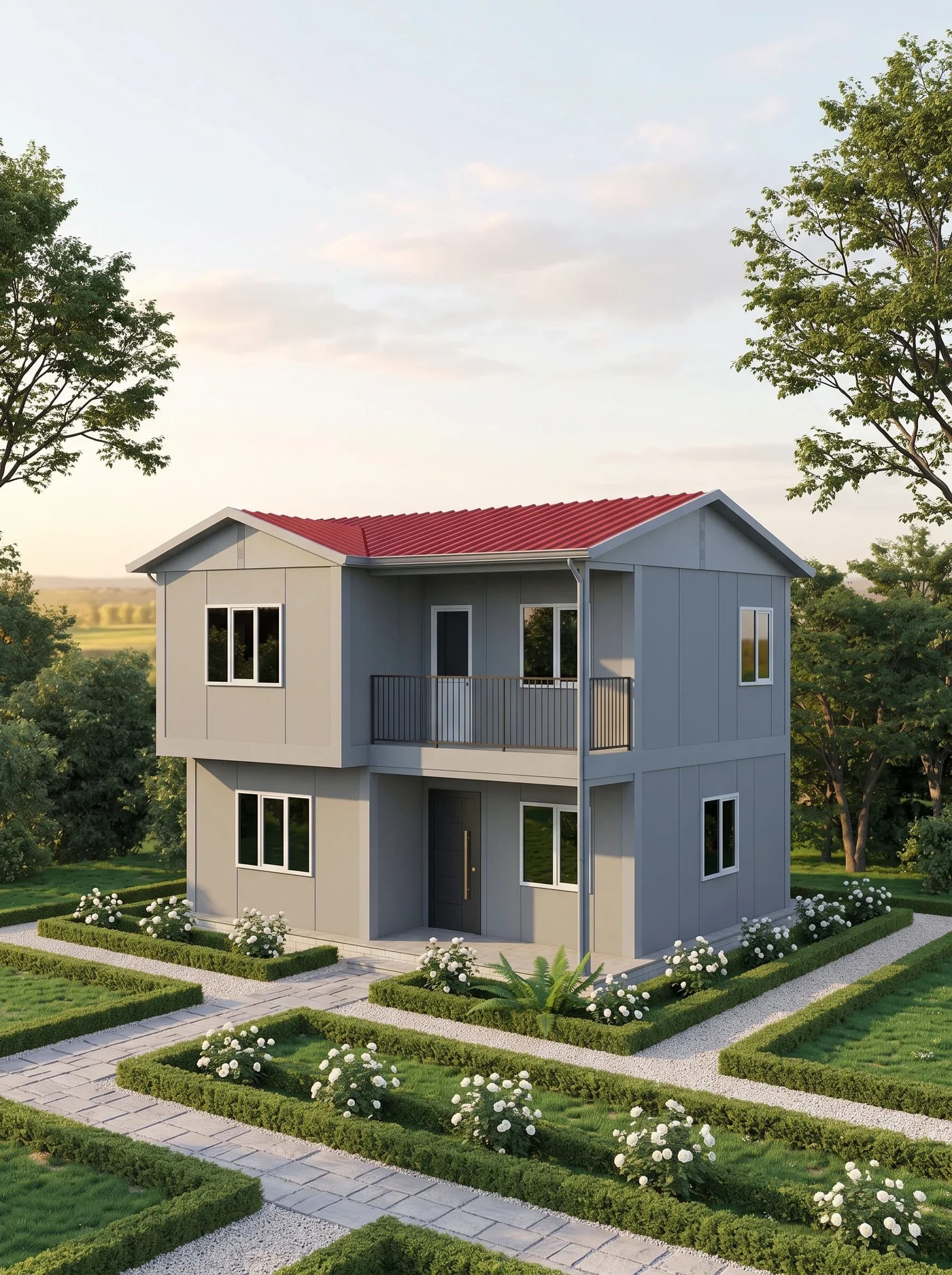 Çift Katlı Prefabrik 105m2