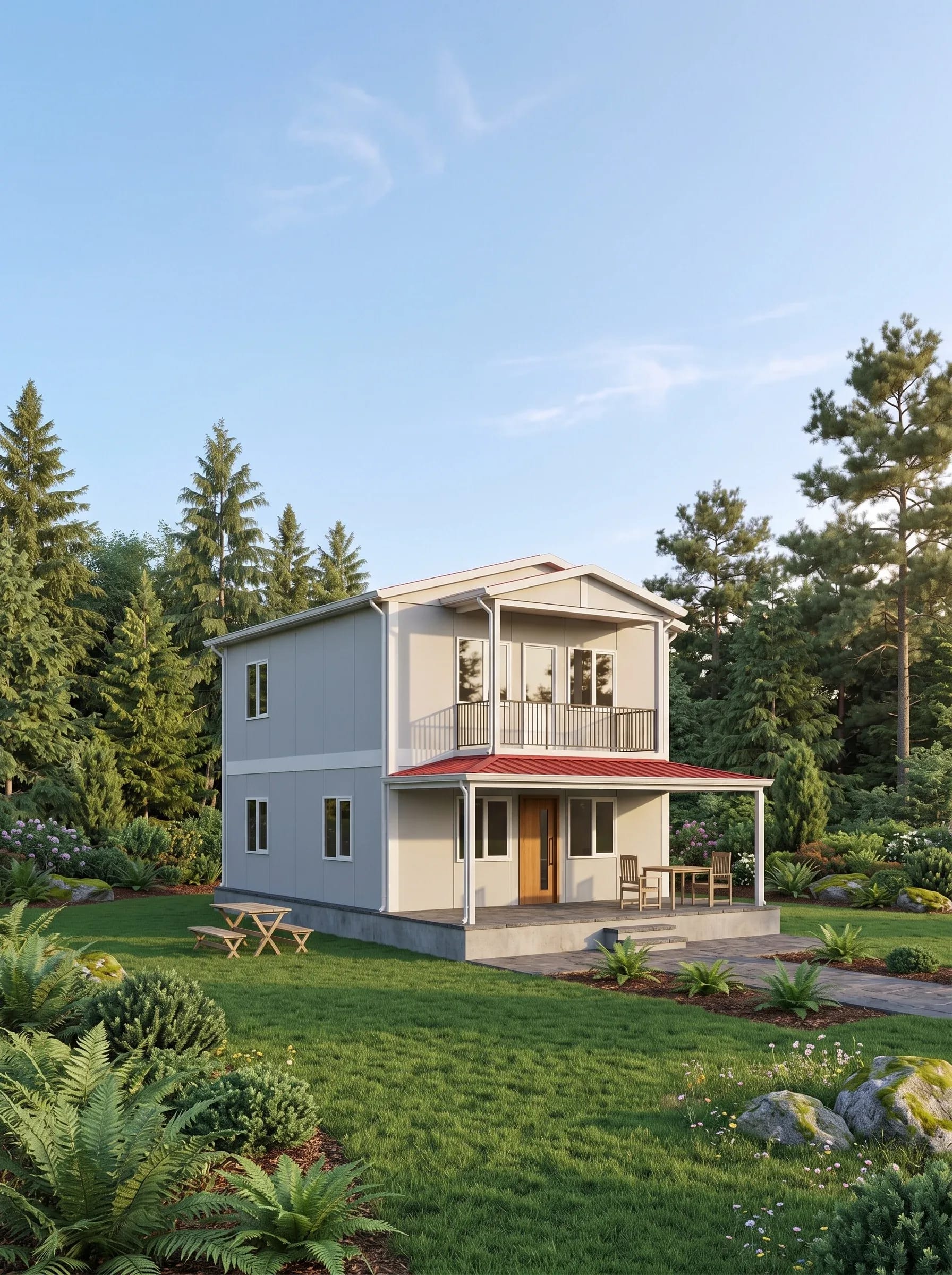 Çift Katlı Prefabrik 124m2