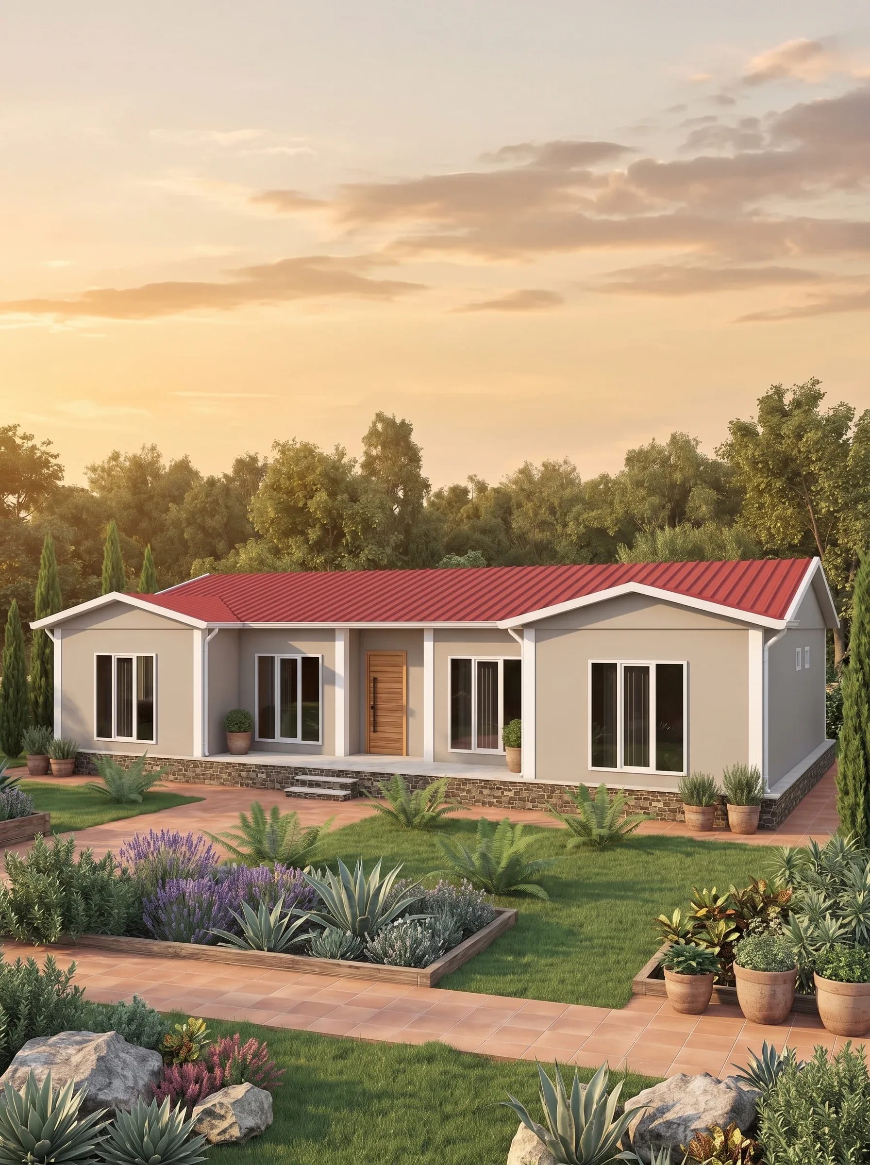 Tek Katlı Prefabrik 129m2