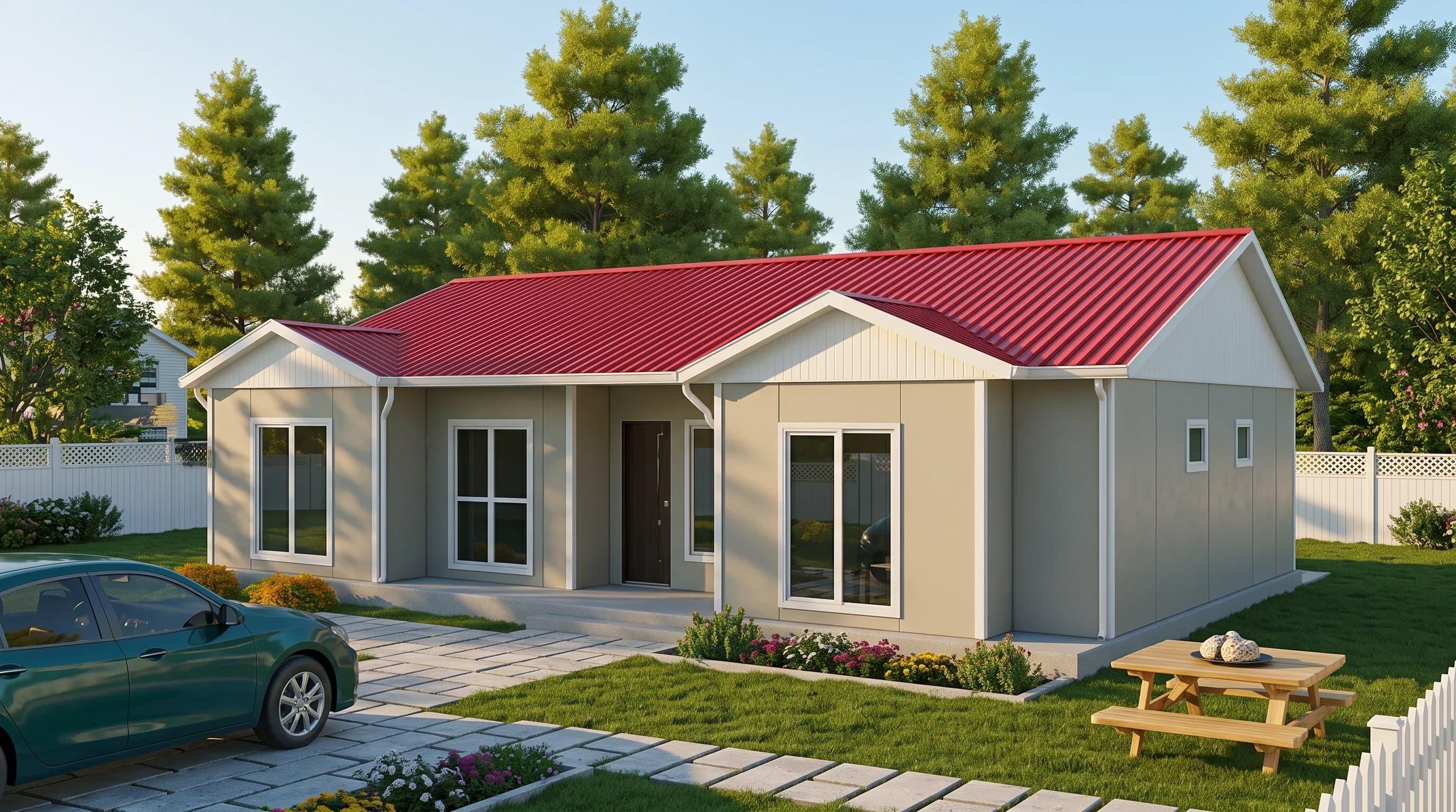 107m2 Tek Katlı Çelik Ev - Görsel 1