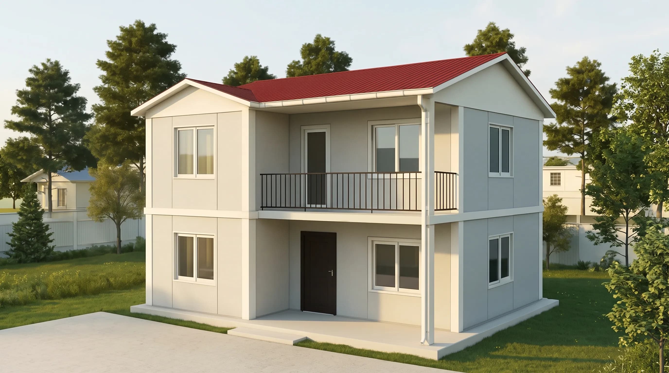 115m2 Çift Katlı Çelik Ev - Görsel 1