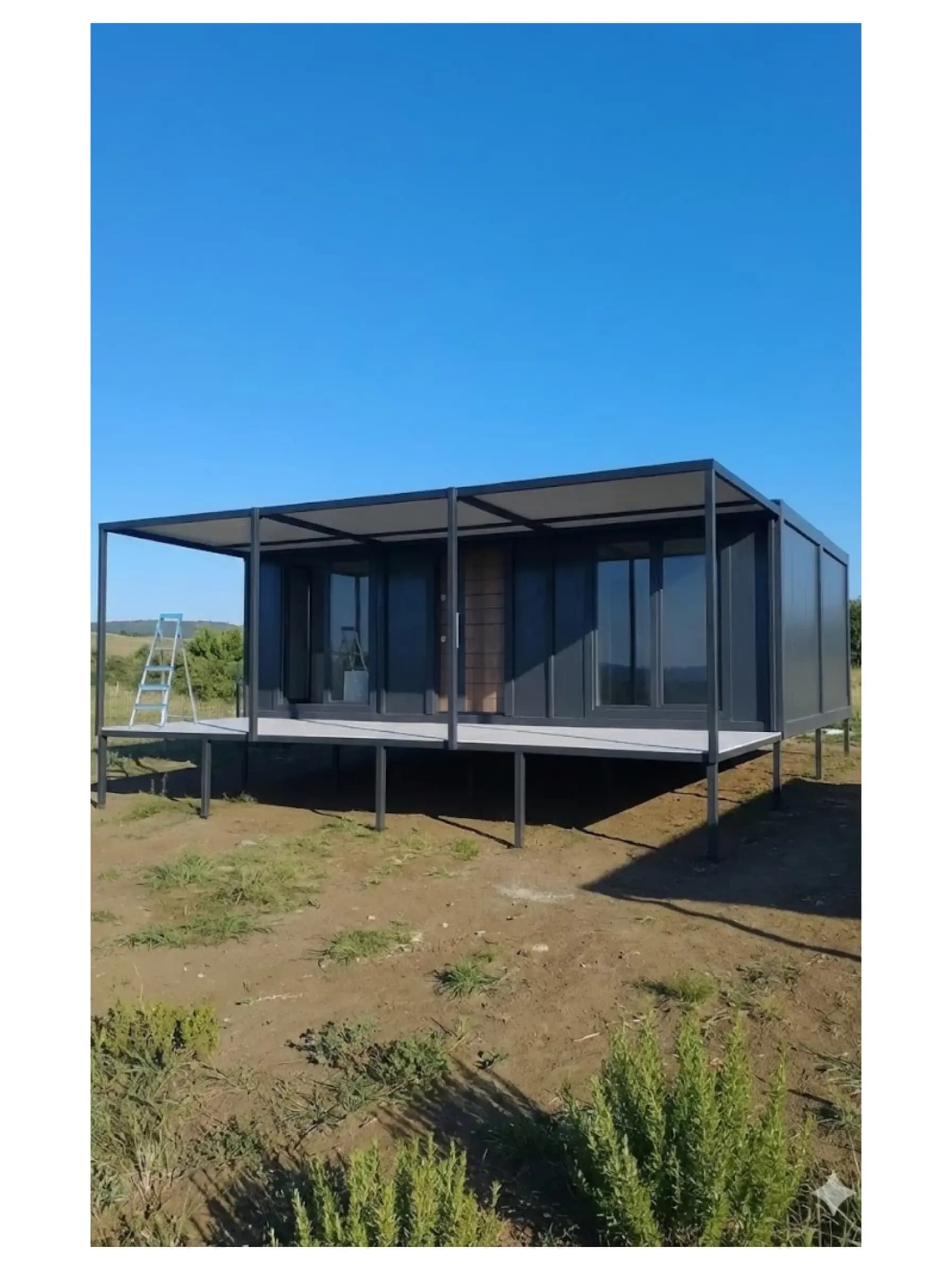 60m2 Veranda - Sundurma'lı Prefabrik Konteyner Ev