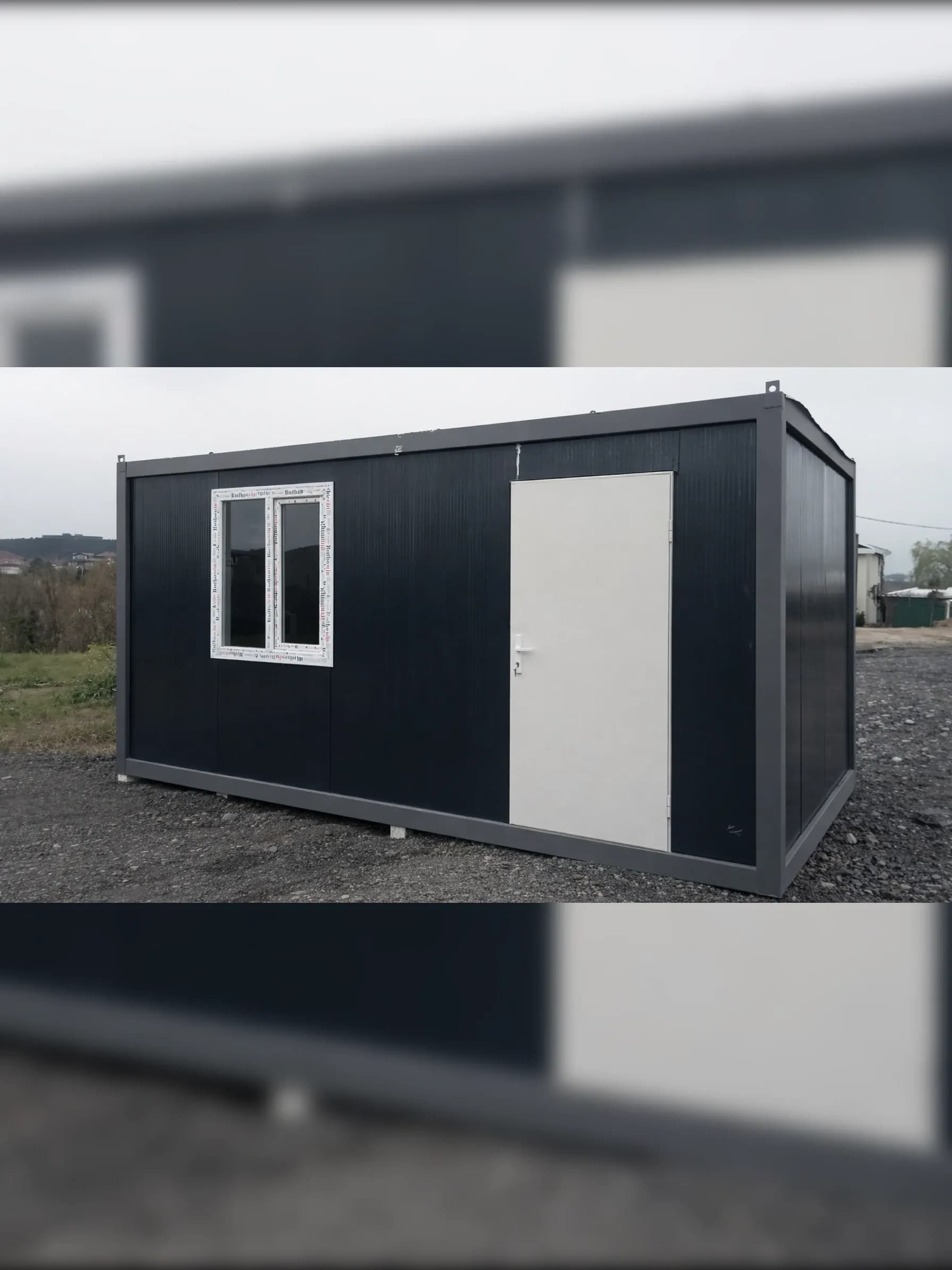 5x3 (15m2) Düz Çatı Şantiye Tipi Prefabrik Konteyner Ev - Ofis