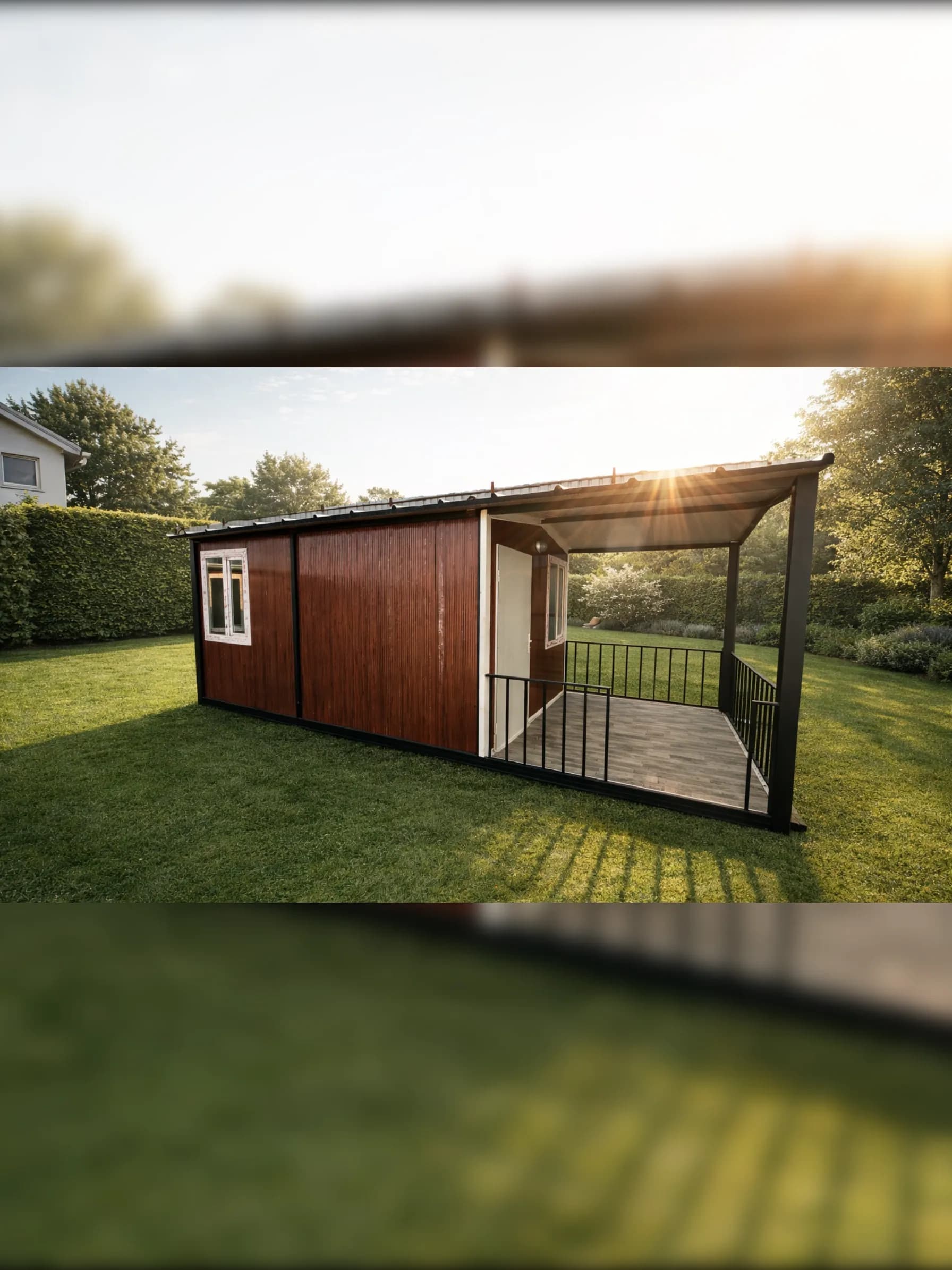 7x3 (21m2) Veranda'lı Prefabrik Konteyner Ev - Ofis