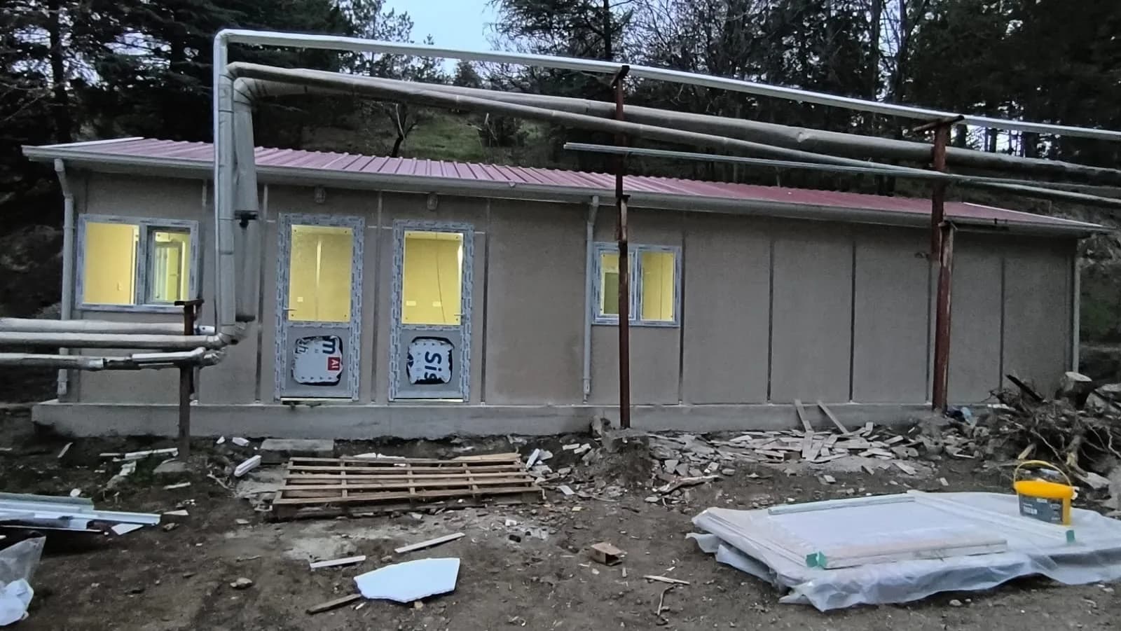 80m² Ankara Mamak Fibercement Kaplamalı Prefabrik Konut Projesi