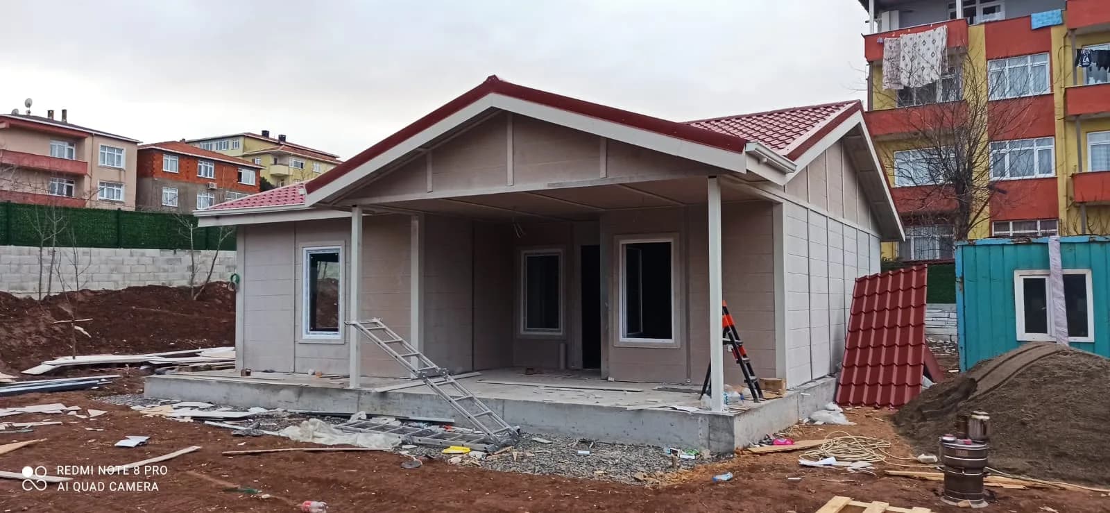 84m² Sancaktepe Yenidoğan 2+1 Verandalı Lüks Prefabrik Villa Projesi