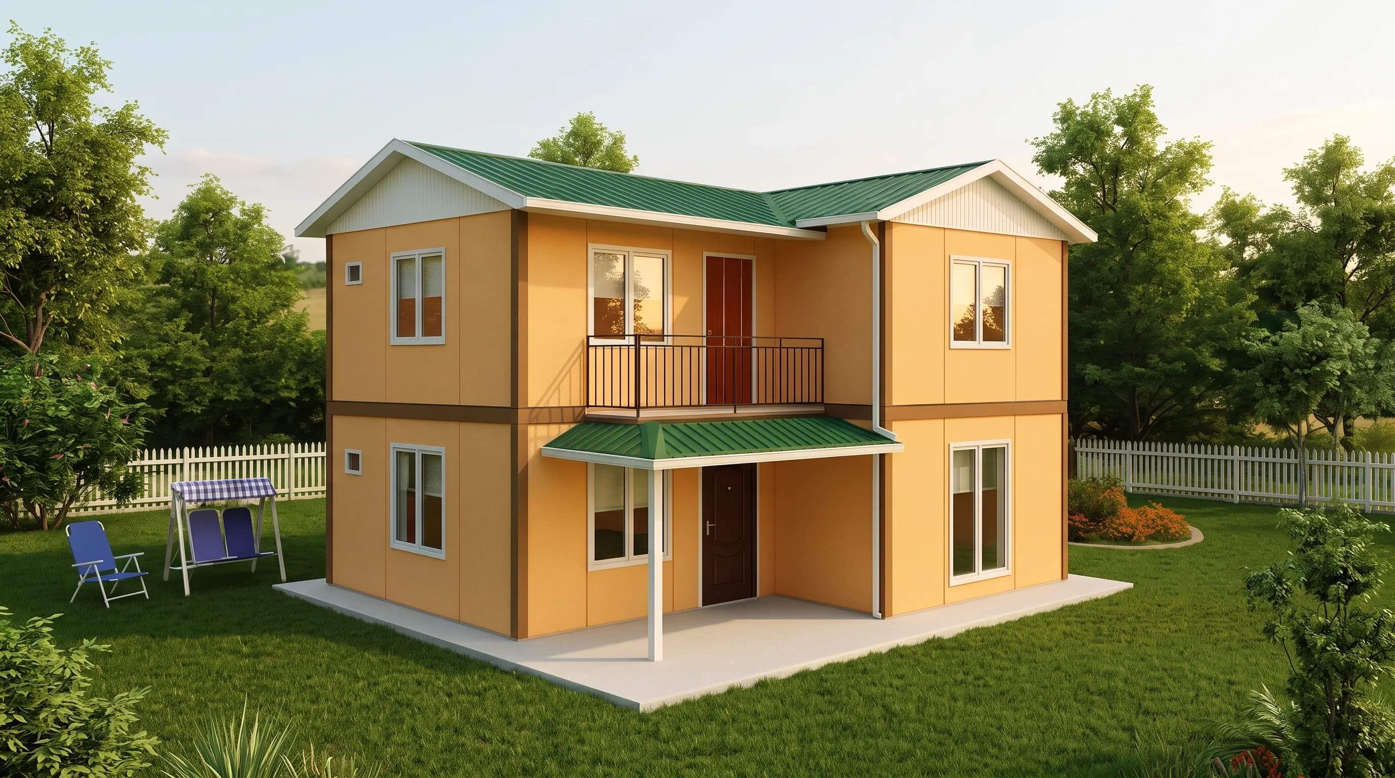 90m2 Çift Katlı Çelik Ev - Görsel 1