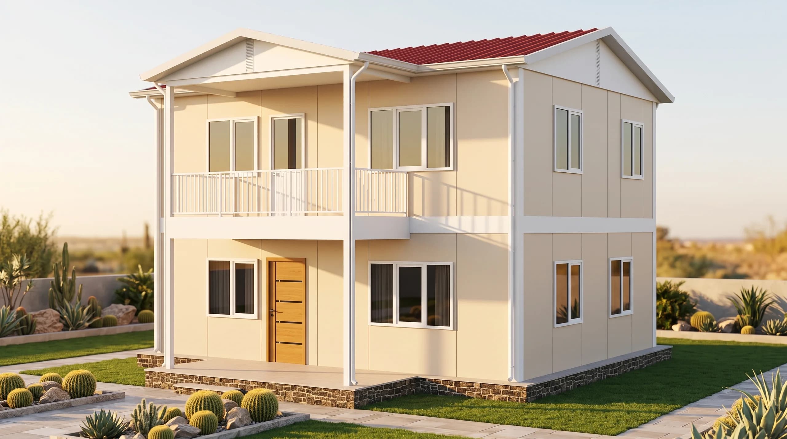 Çift Katlı Prefabrik 114m2