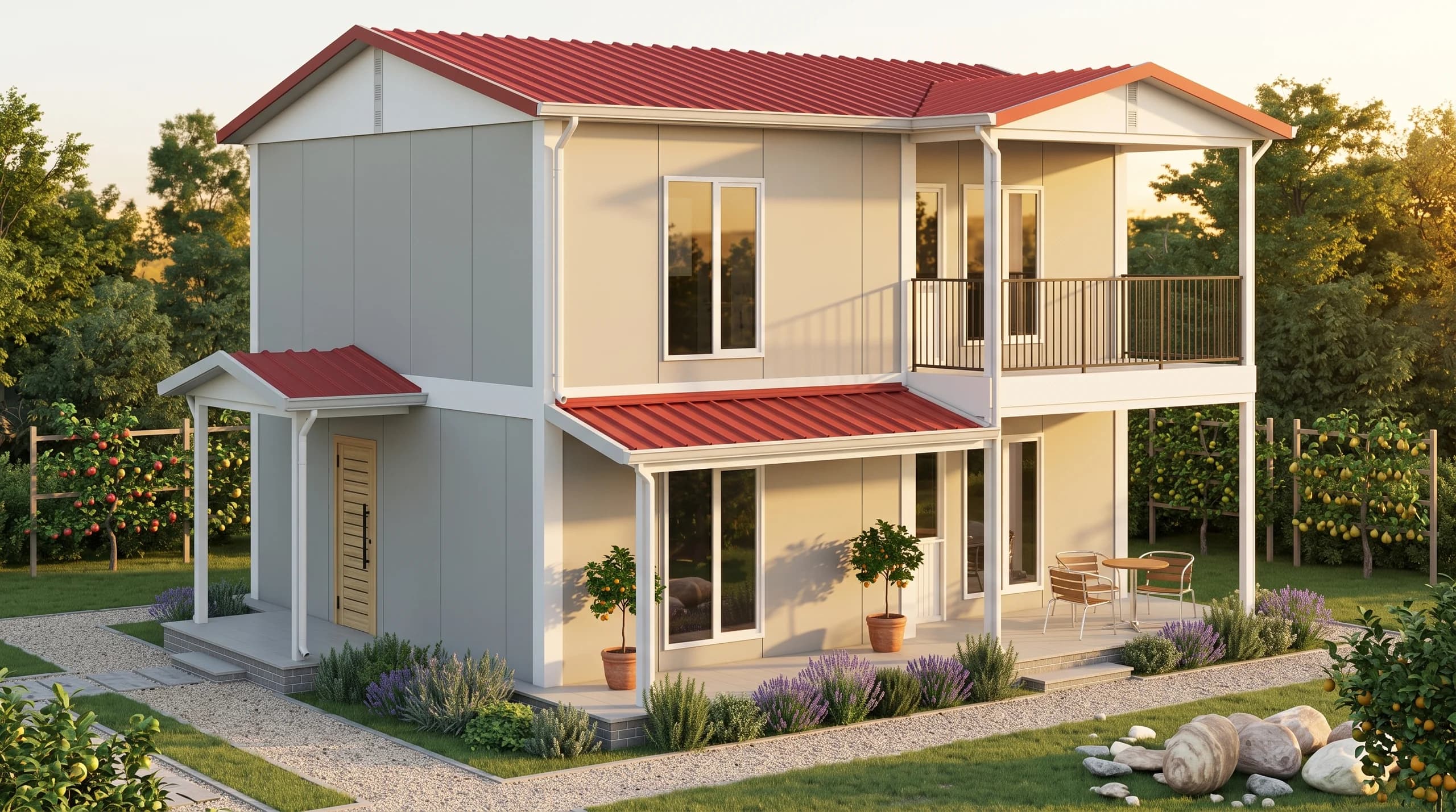 Çift Katlı Prefabrik 126m2 - Görsel 1