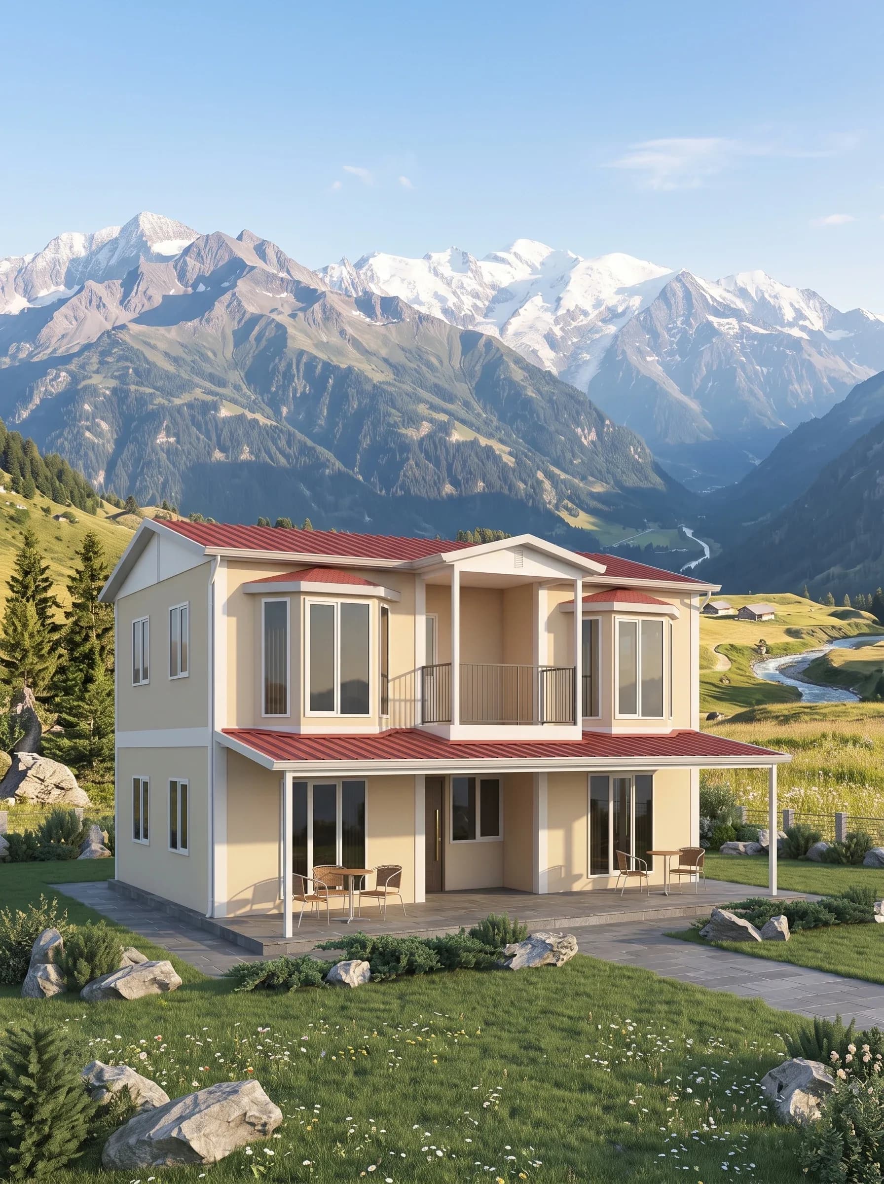 Çift Katlı Prefabrik 169m2