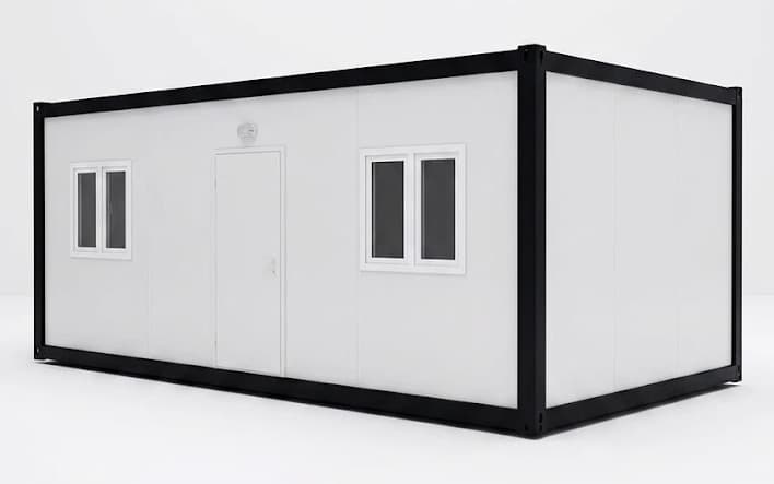 7.00 x 3.00 m 2 Odalı Ortadan Girişli, WC & Duşlu Konteyner