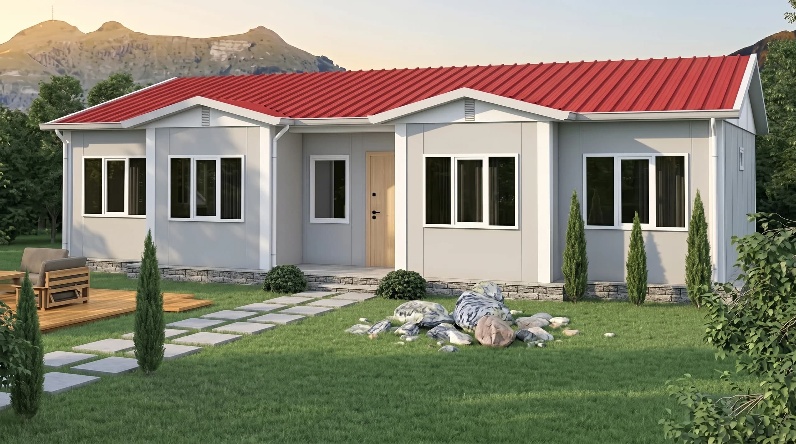 Tek Katlı Prefabrik 110m2