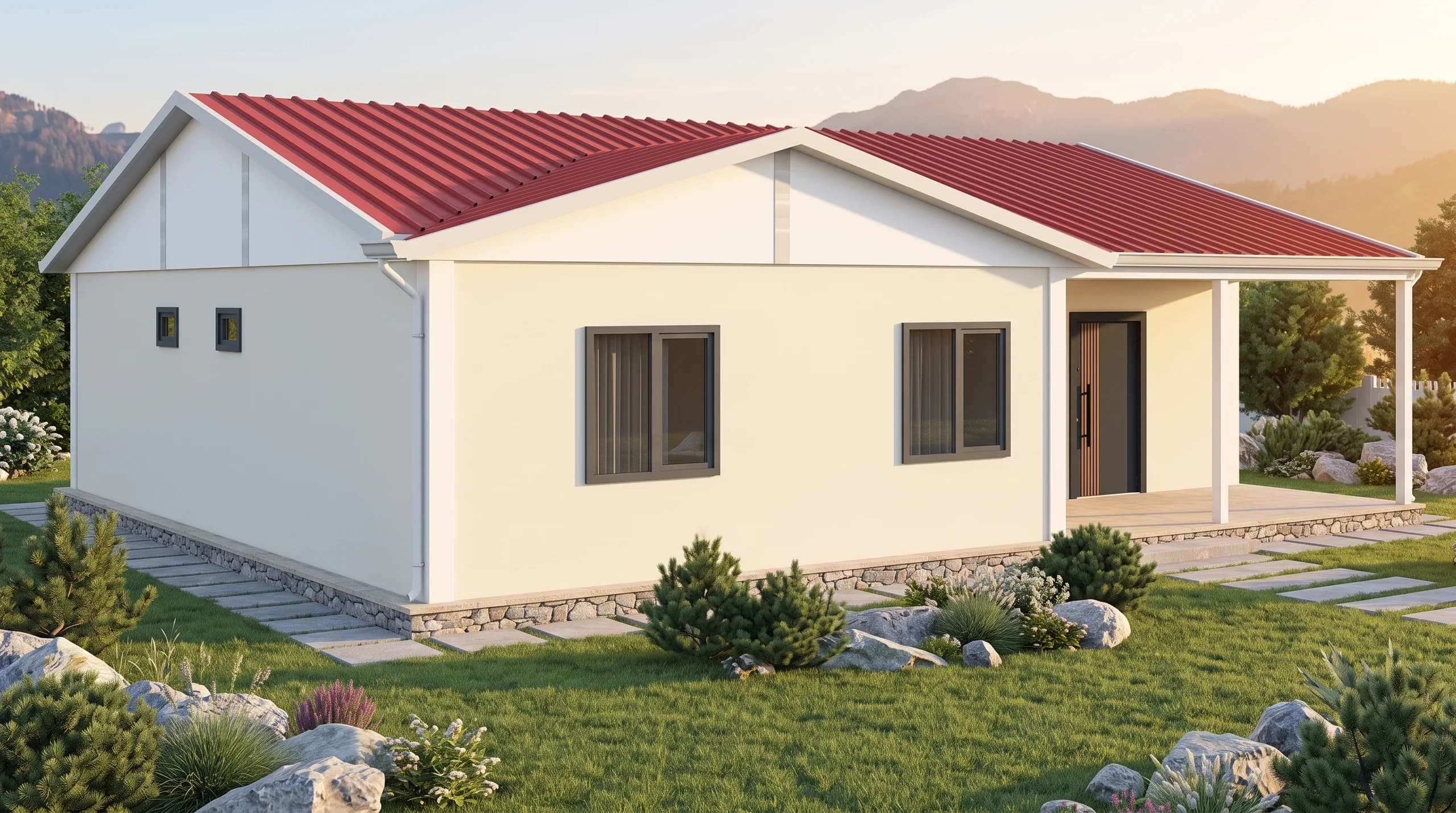Tek Katlı Prefabrik 117m2