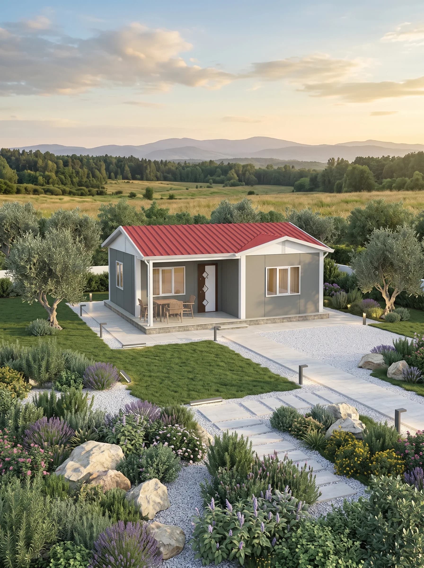 Tek Katlı Prefabrik 49m2 - Model 2