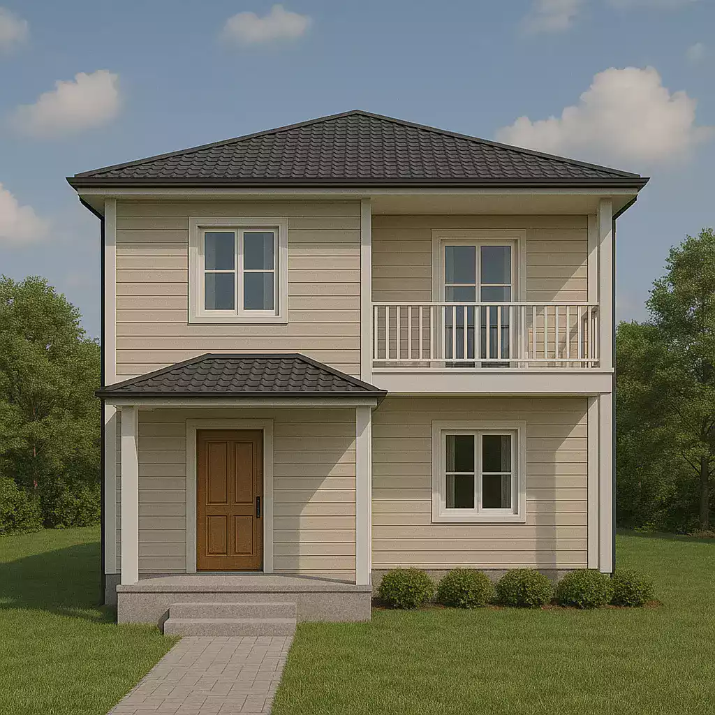125m² Çift Katlı Çelik Ev Görseli