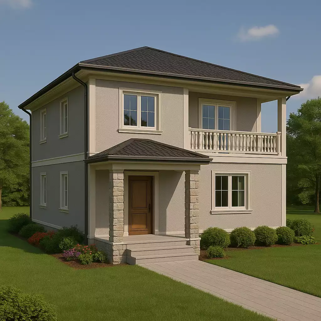 150m² Çift Katlı Çelik Ev Görseli