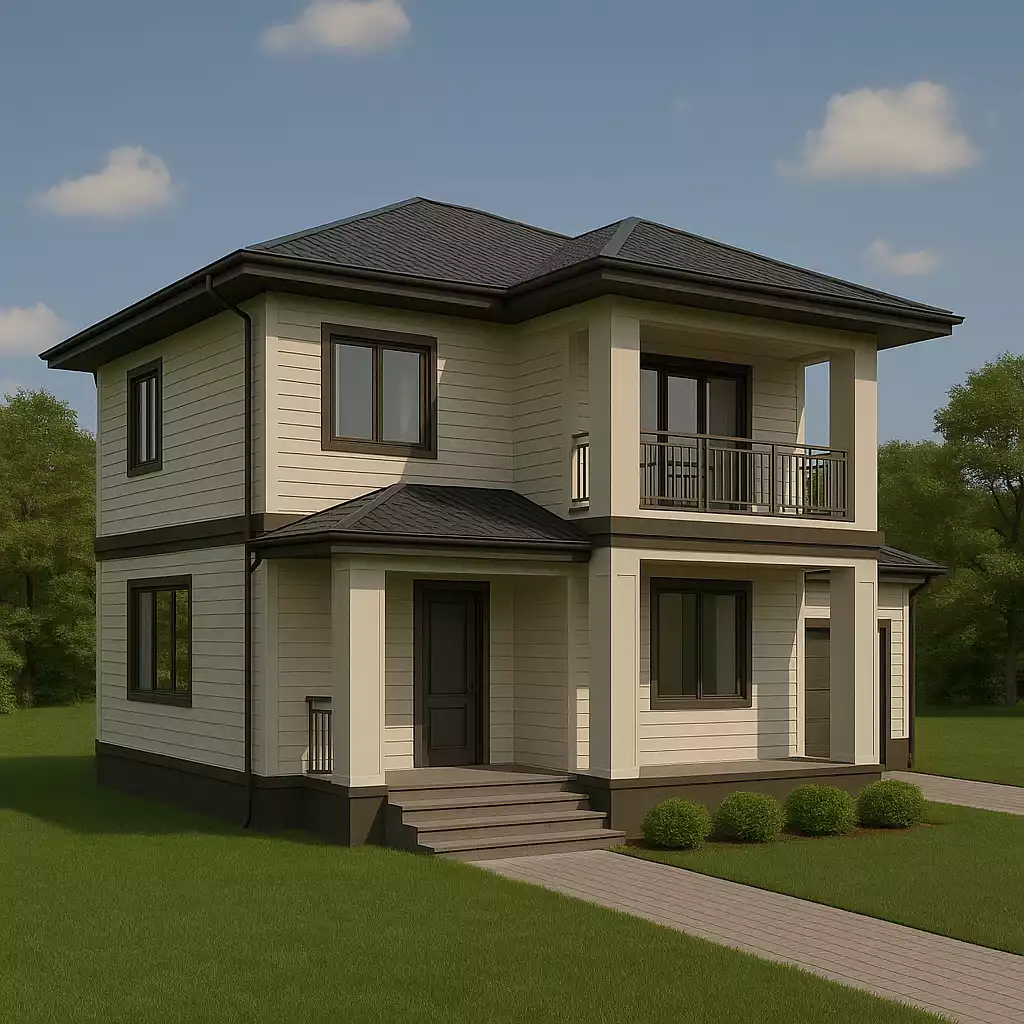 200m² Çift Katlı Çelik Ev Görseli